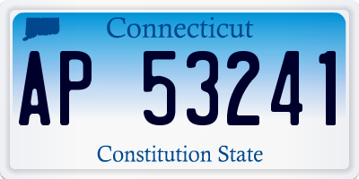 CT license plate AP53241