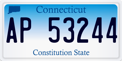 CT license plate AP53244