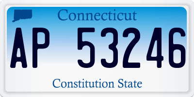 CT license plate AP53246