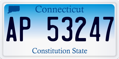 CT license plate AP53247