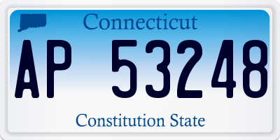 CT license plate AP53248