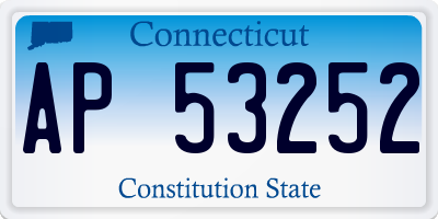 CT license plate AP53252