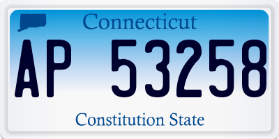 CT license plate AP53258