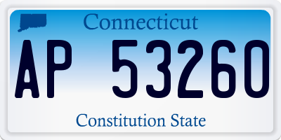 CT license plate AP53260