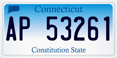 CT license plate AP53261