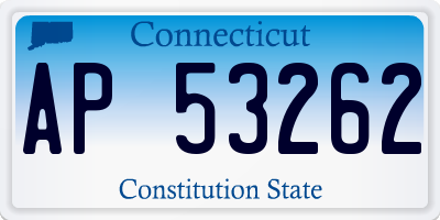 CT license plate AP53262