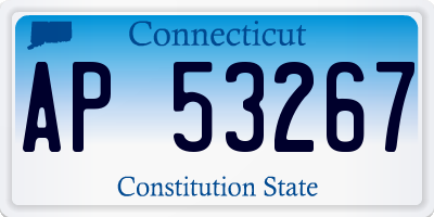 CT license plate AP53267
