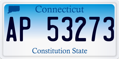 CT license plate AP53273