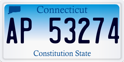 CT license plate AP53274