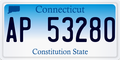 CT license plate AP53280