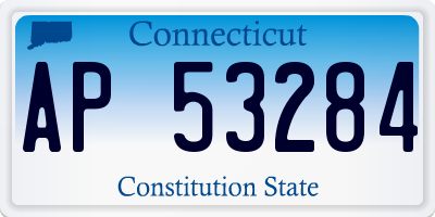 CT license plate AP53284