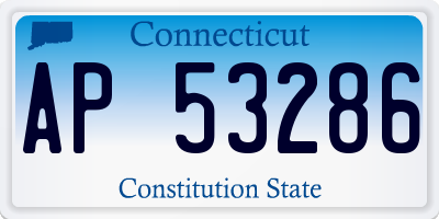 CT license plate AP53286