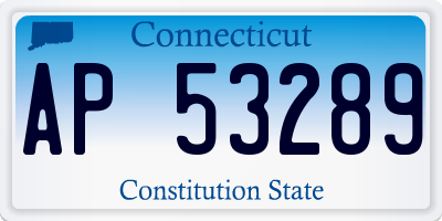 CT license plate AP53289