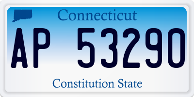 CT license plate AP53290
