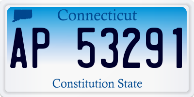 CT license plate AP53291