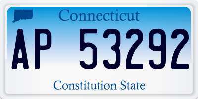 CT license plate AP53292