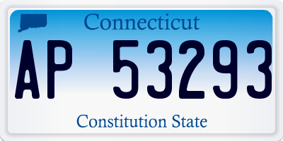 CT license plate AP53293