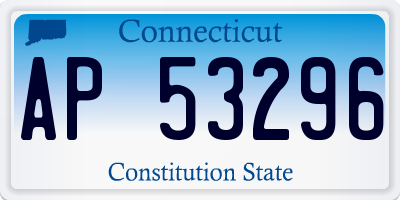 CT license plate AP53296