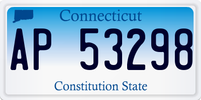 CT license plate AP53298