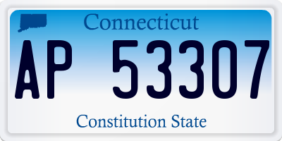 CT license plate AP53307