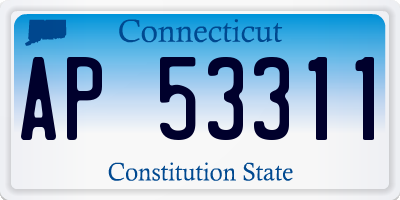 CT license plate AP53311