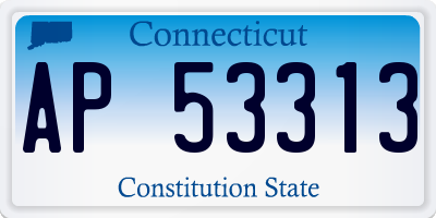 CT license plate AP53313