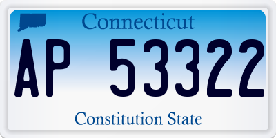 CT license plate AP53322