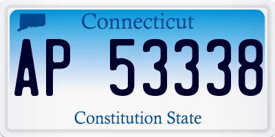 CT license plate AP53338