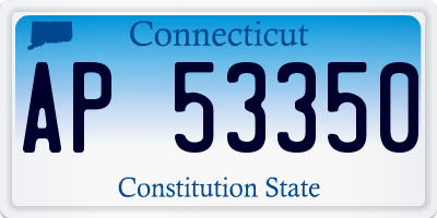 CT license plate AP53350