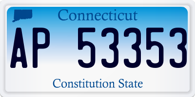 CT license plate AP53353