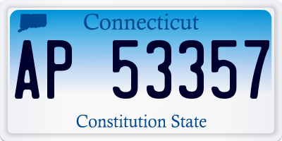 CT license plate AP53357