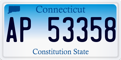 CT license plate AP53358