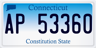CT license plate AP53360