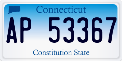 CT license plate AP53367
