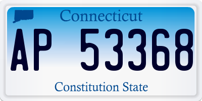 CT license plate AP53368