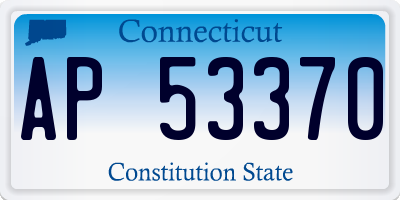 CT license plate AP53370