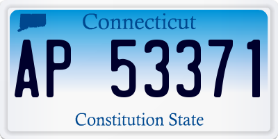 CT license plate AP53371
