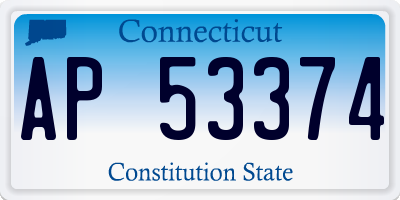 CT license plate AP53374