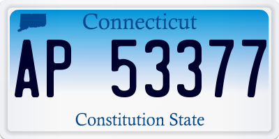 CT license plate AP53377