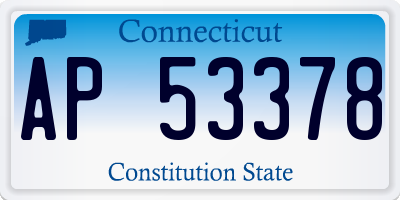 CT license plate AP53378