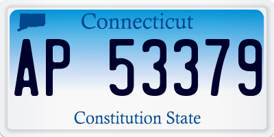 CT license plate AP53379