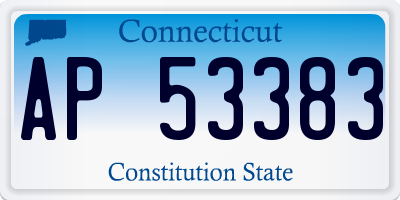 CT license plate AP53383