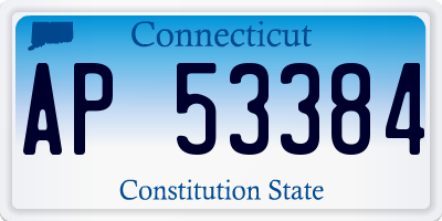CT license plate AP53384