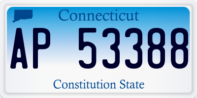 CT license plate AP53388