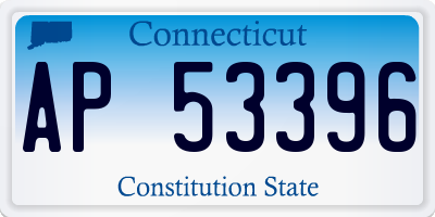 CT license plate AP53396