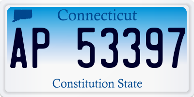 CT license plate AP53397