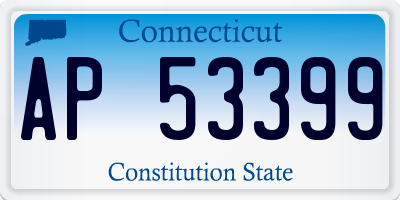 CT license plate AP53399