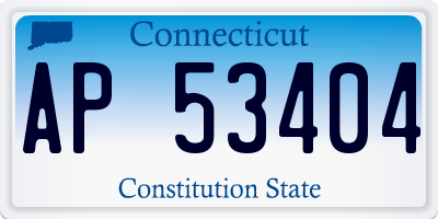 CT license plate AP53404