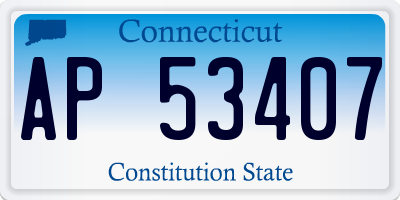CT license plate AP53407
