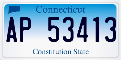 CT license plate AP53413